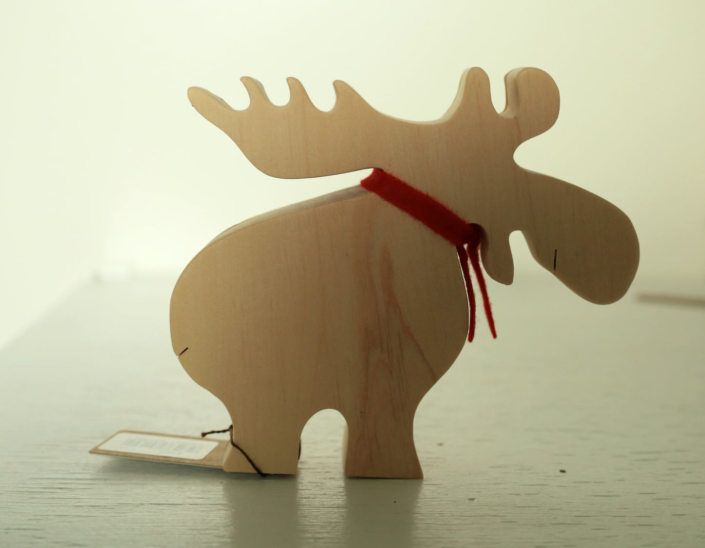 Winterliche Dekoration, Elch / Rentier aus Rindenholz