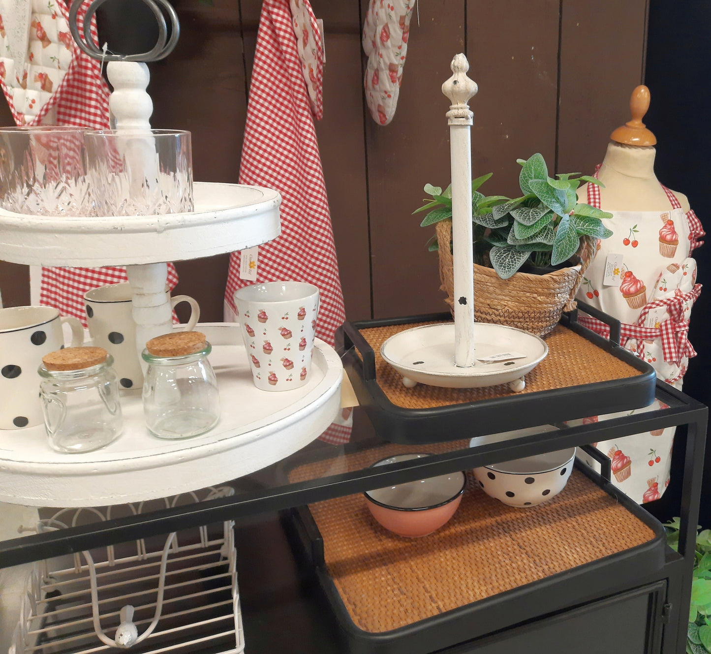 Küchenrollenhalter Eisen Weiß Shabby Chic - Vintage Zewahalter Landhaus