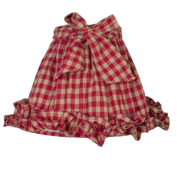 Lampenschirm Baumwolle Kariert Rot-Beige E27 - Landhausstil