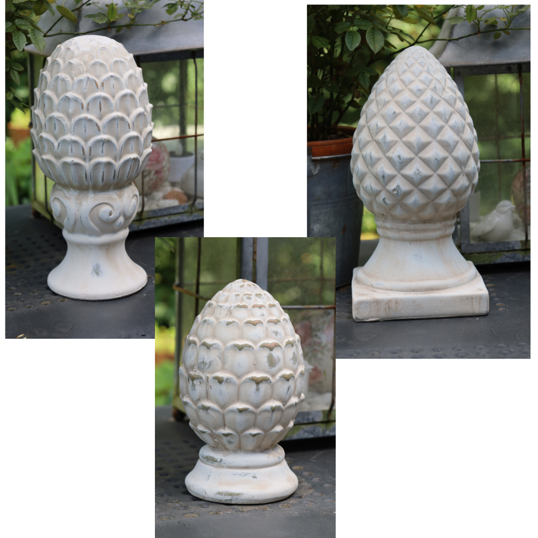 Pinienzapfen Terracotta - Garten-Deko Landhausstil für Balkon & Garten