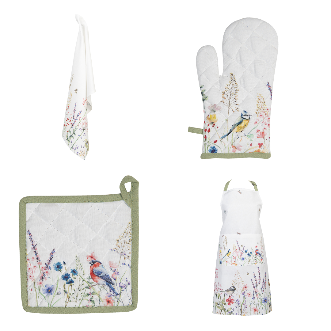 Küchenschürze Baumwolle Wiesenblumen - Ländlicher Charme für Ihre Küche