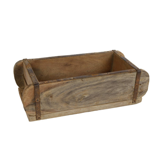 Ziegelform Alte Ziegelform aus Altholz in Weiß - Original Backsteinform 30x15x10 cm Shabby Chic und Landhaus Deko bei www.Stein-Alt.de