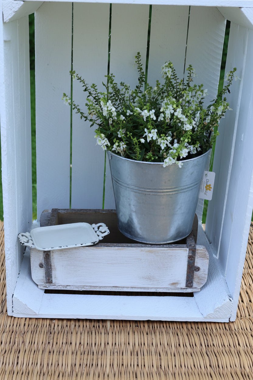 Ziegelform Alte Ziegelform aus Altholz in Weiß - Original Backsteinform 30x15x10 cm Shabby Chic und Landhaus Deko bei www.Stein-Alt.de