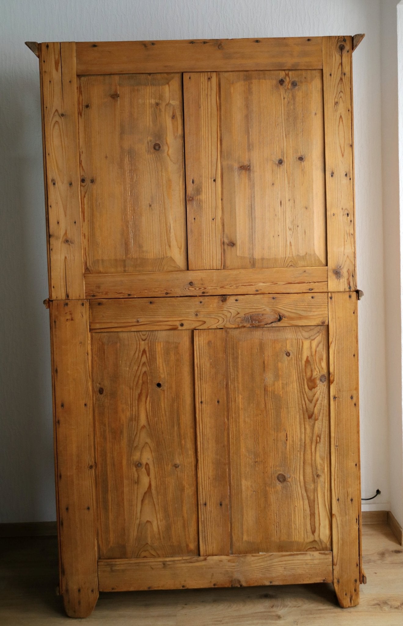 Antiker Sekretär Gründerzeit – restaurierter Weichholz Schreibschrank mit Vitrinenaufsatz {{ Shabby Chic und Landhaus Deko }} {{ www.Stein-Alt.de }}