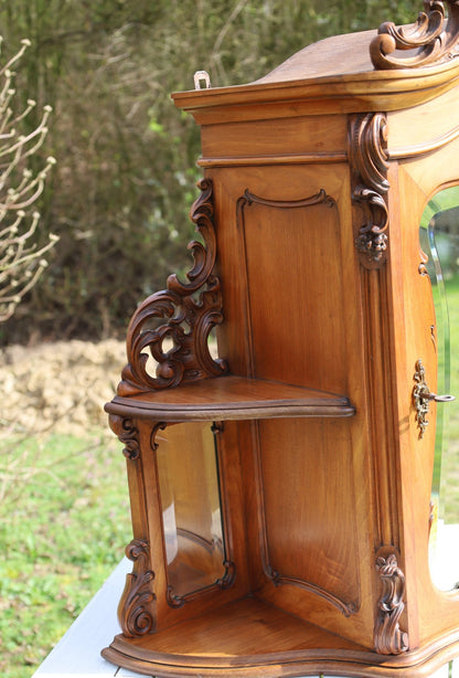 Spiegelschrank / Hängeschrank Antiker Spiegelschrank Louis-Philipp Nussbaum 1840-1870 Shabby Chic und Landhaus Deko bei www.Stein-Alt.de