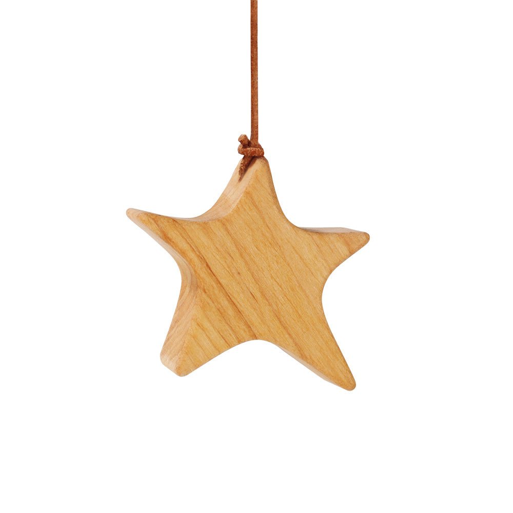 Asymmetrischer Holzstern aus Erle - Weihnachtsdeko Tannenbaumanhänger {{ Shabby Chic und Landhaus Deko }} {{ www.Stein-Alt.de }}