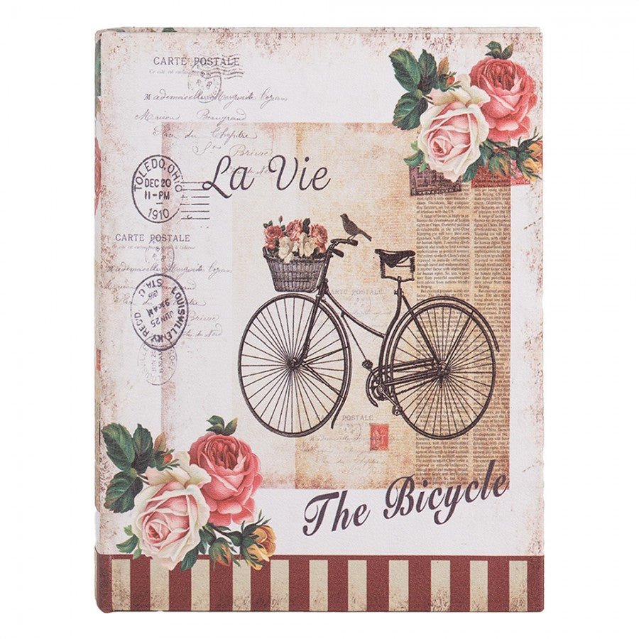 Aufbewahrungsboxen 3er Set Bücher-Design 27/22/17 cm - Romantisch Nostalgisch Vintage Bicycle {{ Shabby Chic und Landhaus Deko }} {{ www.Stein-Alt.de }}