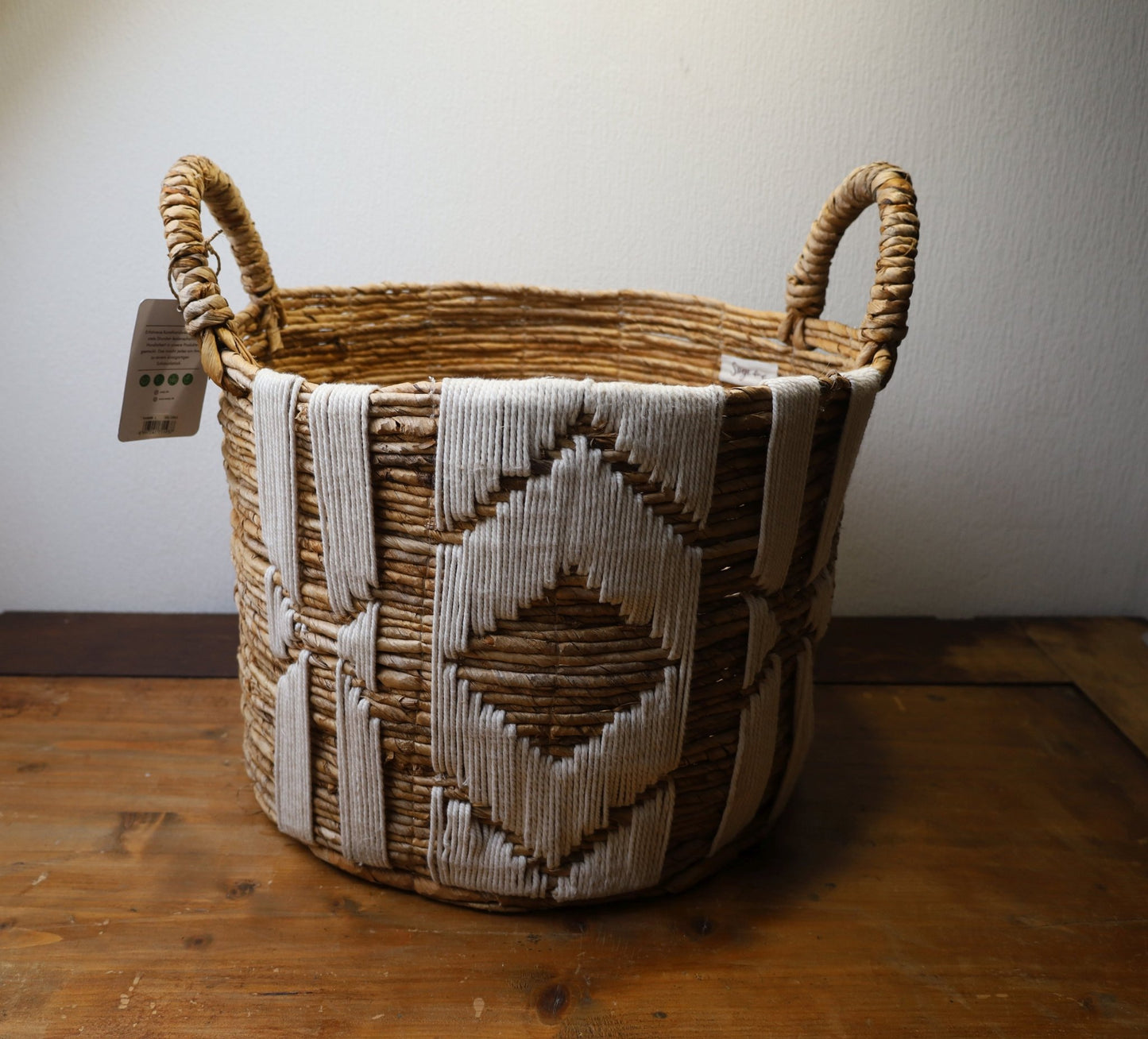 Aufbewahrungskorb Rund Natur - Wäschekorb Pflanzkorb Boho Landhausstil Ø 30/35/40 cm 30 x 35 cm {{ Shabby Chic und Landhaus Deko }} {{ www.Stein-Alt.de }}
