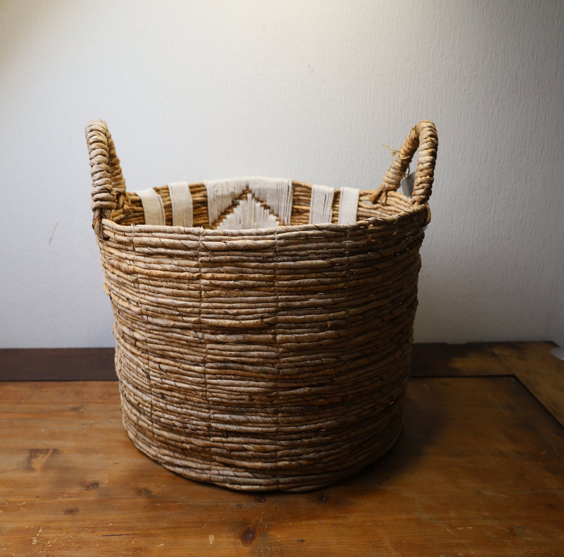 Aufbewahrungskorb Rund Natur - Wäschekorb Pflanzkorb Boho Landhausstil Ø 30/35/40 cm {{ Shabby Chic und Landhaus Deko }} {{ www.Stein-Alt.de }}