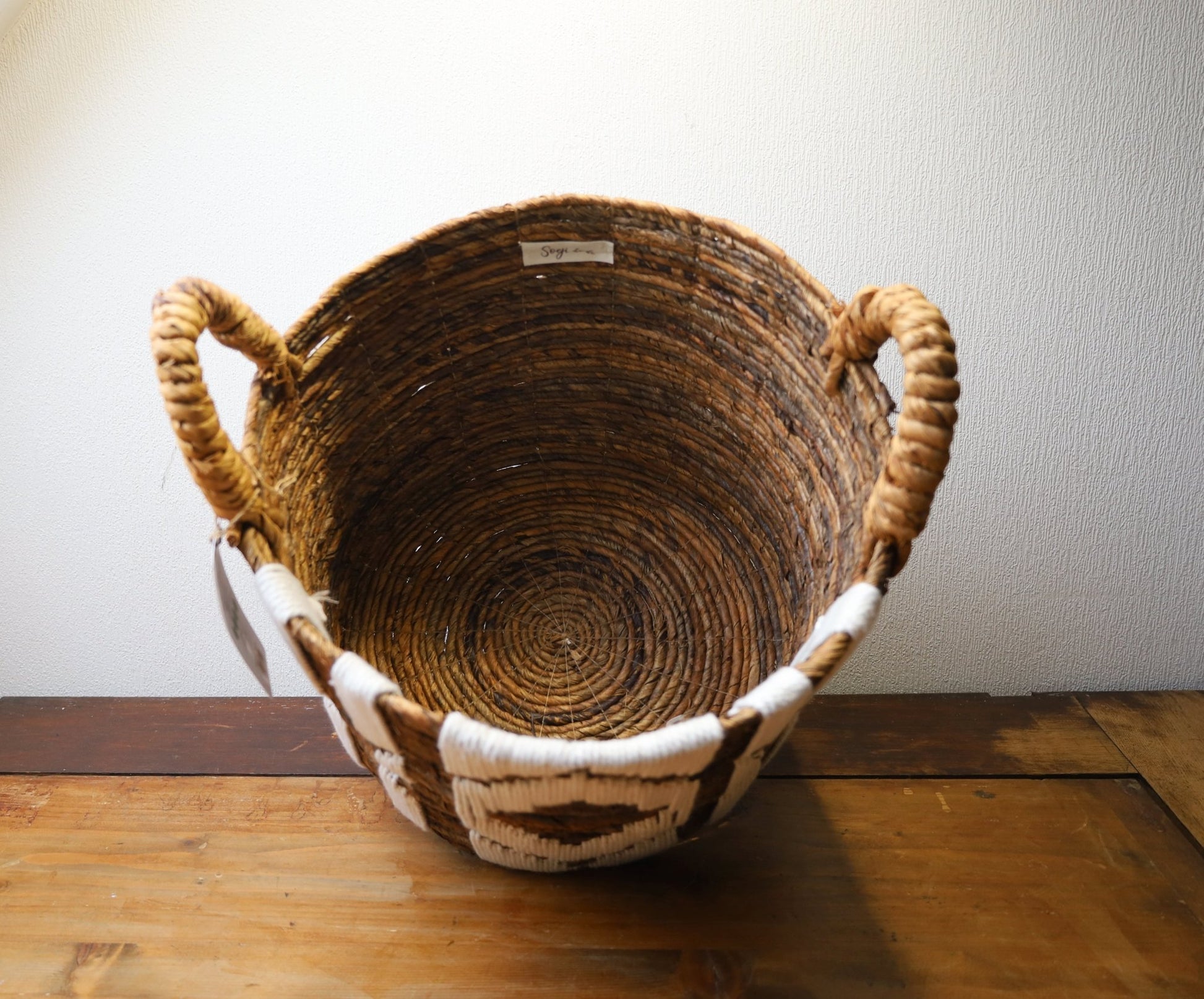 Aufbewahrungskorb Rund Natur - Wäschekorb Pflanzkorb Boho Landhausstil Ø 30/35/40 cm {{ Shabby Chic und Landhaus Deko }} {{ www.Stein-Alt.de }}