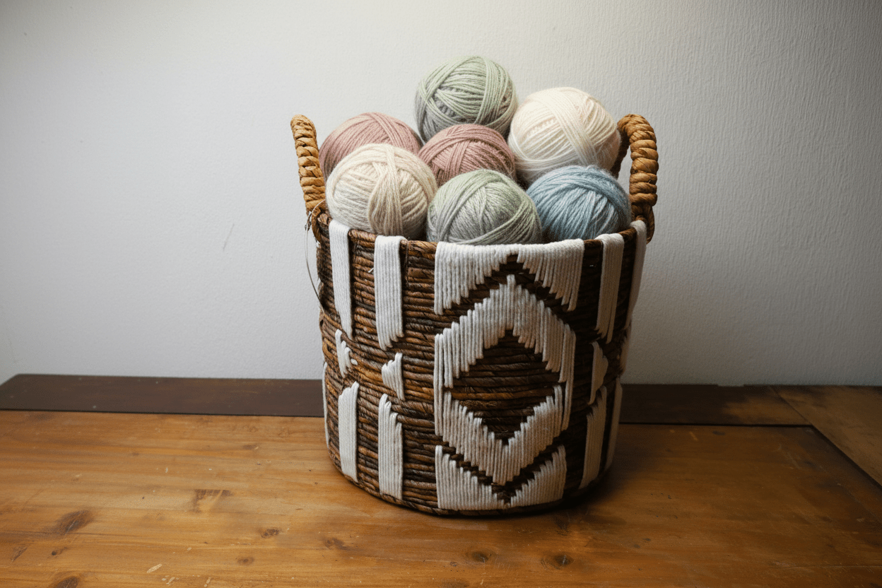 Aufbewahrungskorb Rund Natur - Wäschekorb Pflanzkorb Boho Landhausstil Ø 30/35/40 cm {{ Shabby Chic und Landhaus Deko }} {{ www.Stein-Alt.de }}
