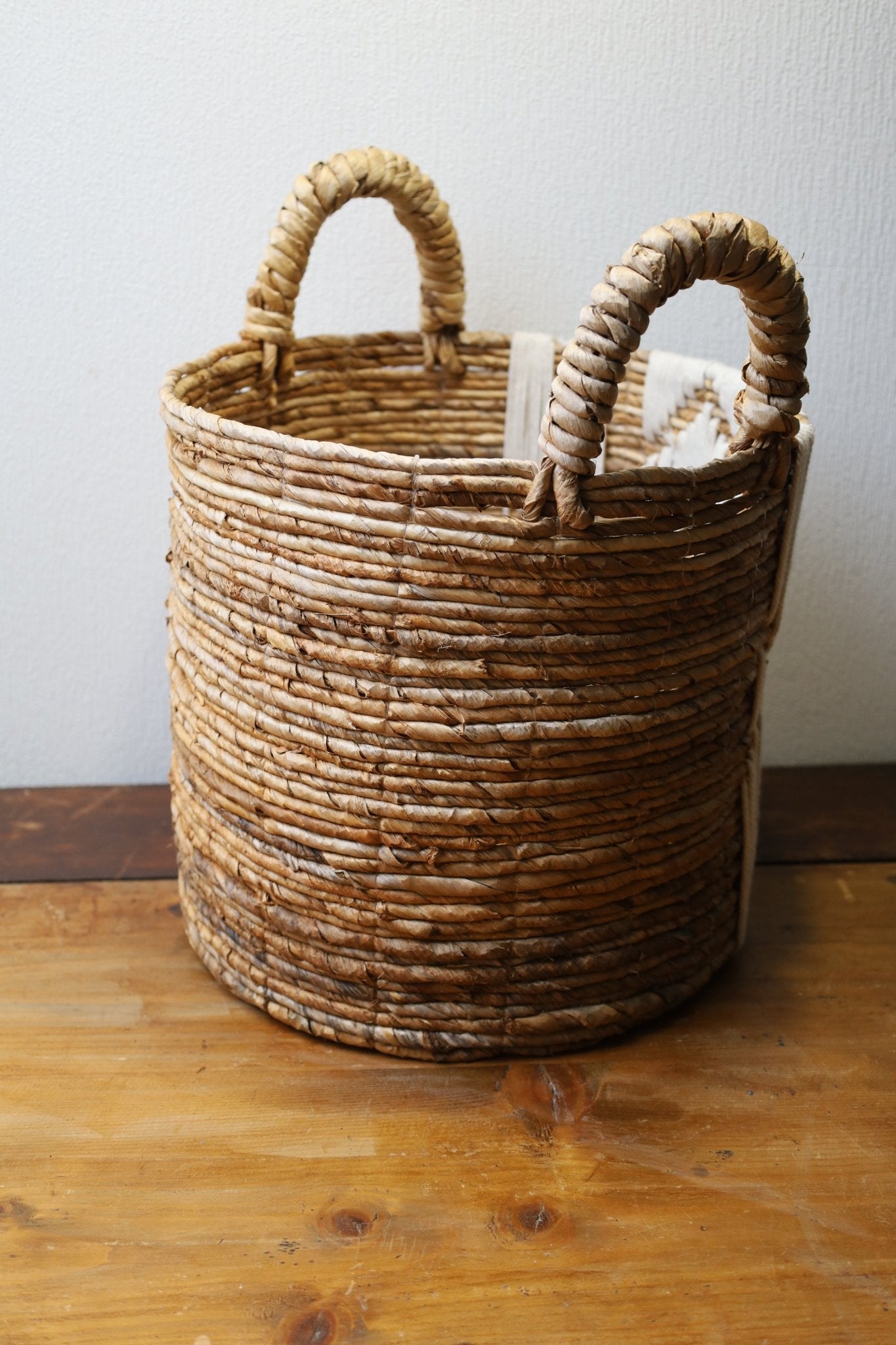 Aufbewahrungskorb Rund Natur - Wäschekorb Pflanzkorb Boho Landhausstil Ø 30/35/40 cm {{ Shabby Chic und Landhaus Deko }} {{ www.Stein-Alt.de }}