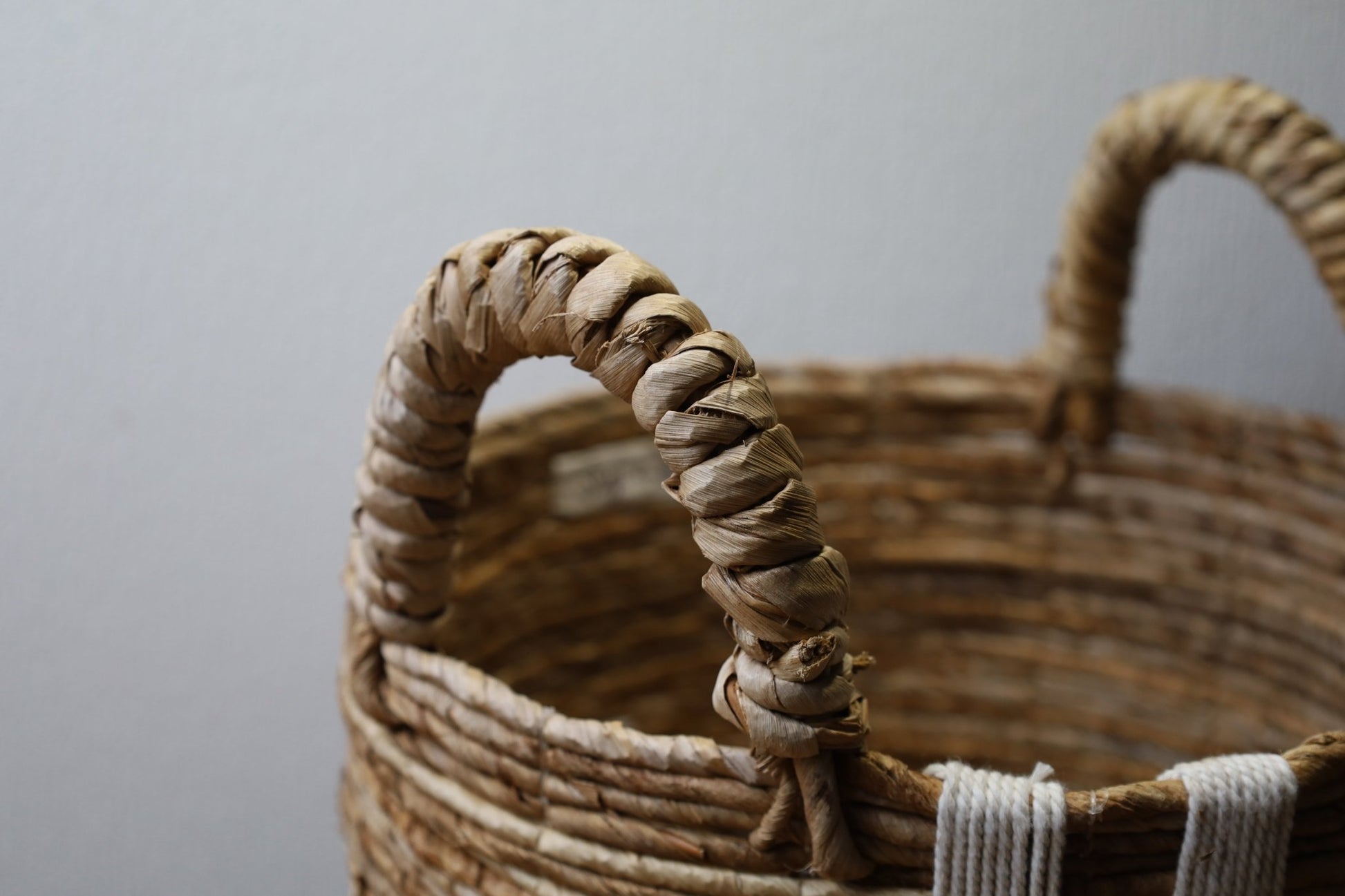 Aufbewahrungskorb Rund Natur - Wäschekorb Pflanzkorb Boho Landhausstil Ø 30/35/40 cm {{ Shabby Chic und Landhaus Deko }} {{ www.Stein-Alt.de }}