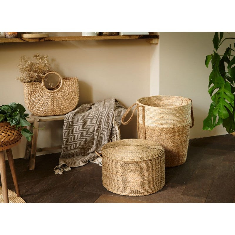 Baumwolldecke Blau-Weiß Zickzack 150x125cm - Plaid Landhausstil