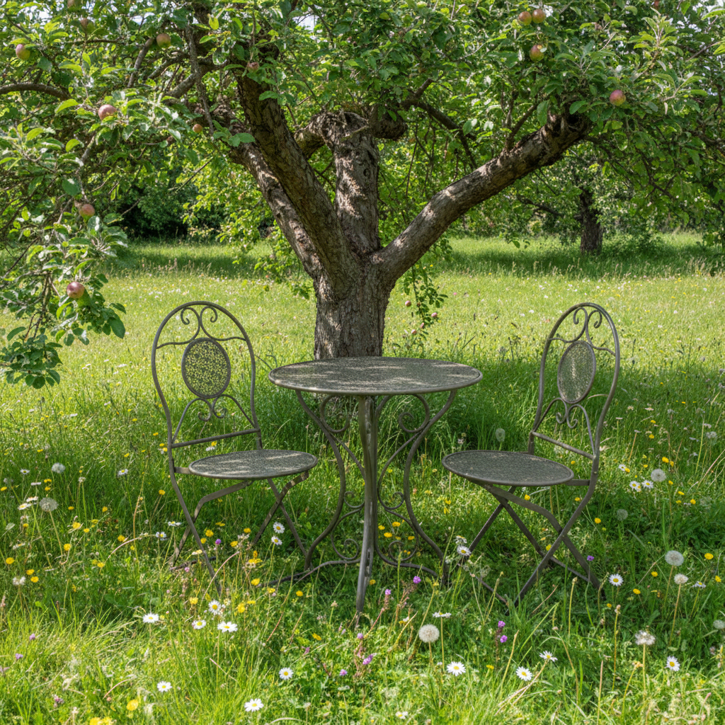 Bistro-Set 3-teilig Metall Landhausstil – Balkon & Garten {{ Shabby Chic und Landhaus Deko }} {{ www.Stein-Alt.de }}
