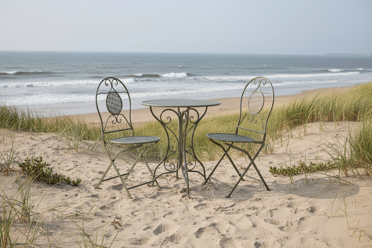 Bistro-Set 3-teilig Metall Landhausstil – Balkon & Garten {{ Shabby Chic und Landhaus Deko }} {{ www.Stein-Alt.de }}