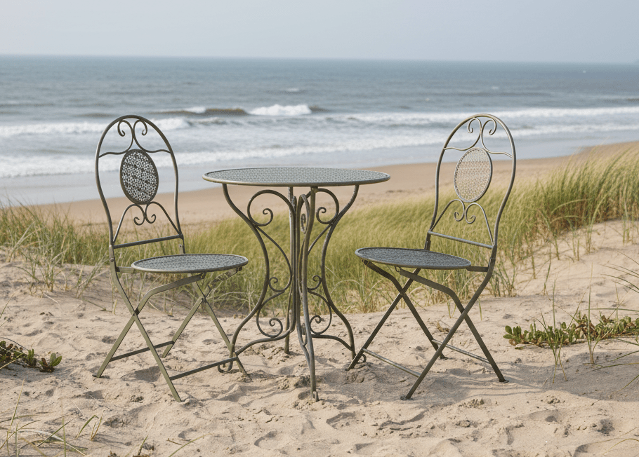 Bistro-Set 3-teilig Metall Landhausstil – Balkon & Garten {{ Shabby Chic und Landhaus Deko }} {{ www.Stein-Alt.de }}