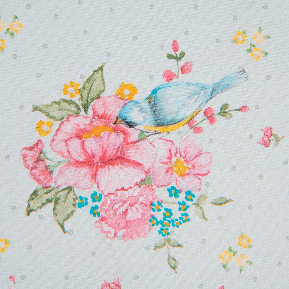 Baumwoll-Servietten Rosen 40x40 cm - Romantische Tischdeko Blau Rosa {{ Shabby Chic und Landhaus Deko }} {{ www.Stein-Alt.de }}