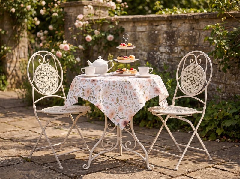 Bistro-Set 3-teilig Metall Landhausstil – Balkon & Garten {{ Shabby Chic und Landhaus Deko }} {{ www.Stein-Alt.de }}