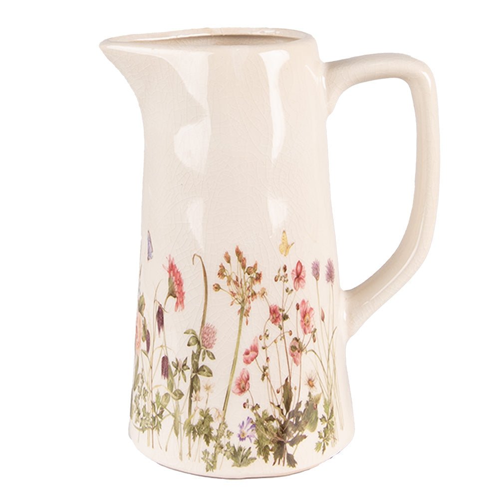 Blumentopf Frühlingswiese - Dekorativer Übertopf im Landhausstil {{ Shabby Chic und Landhaus Deko }} {{ www.Stein-Alt.de }}