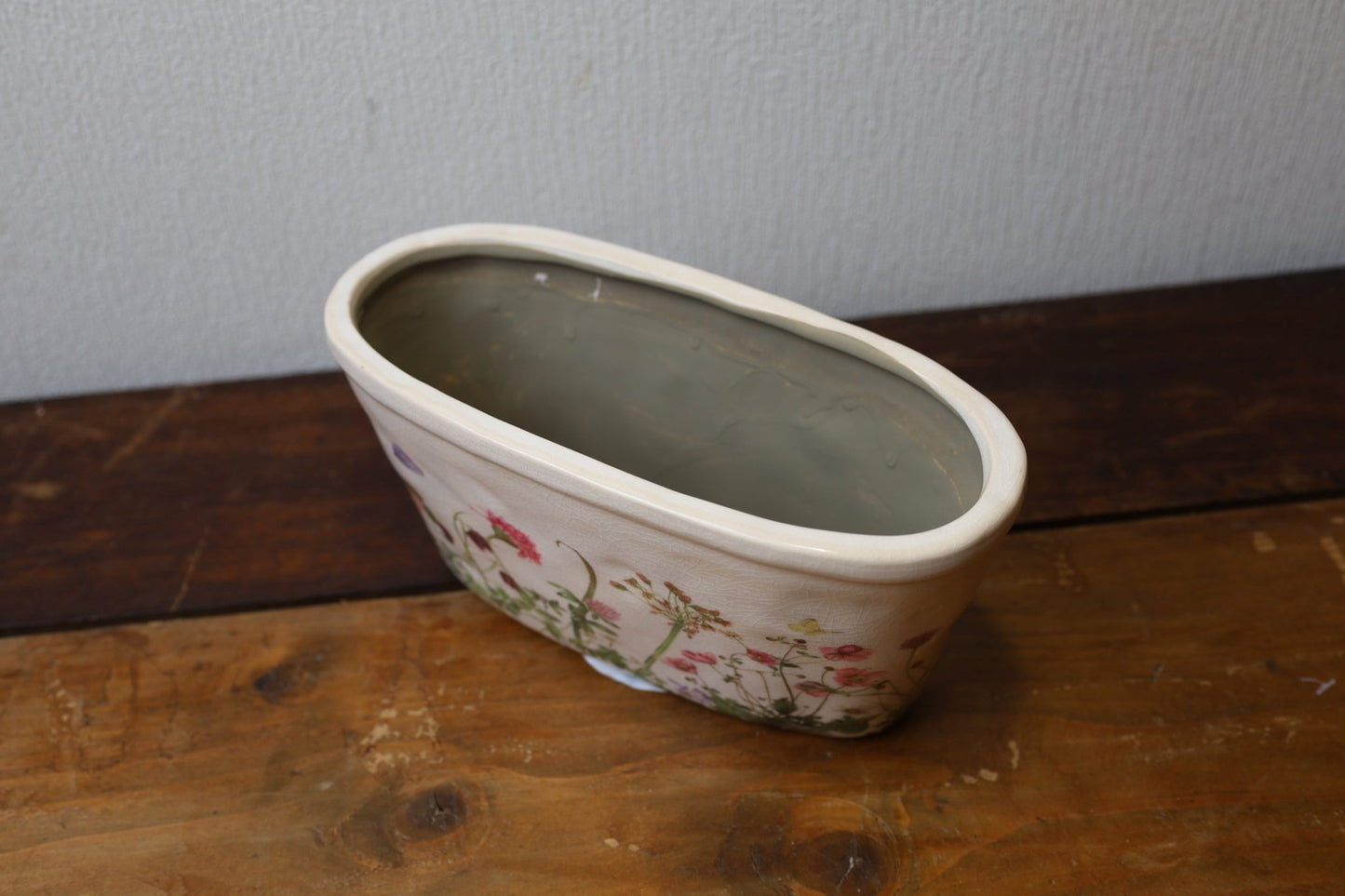 Blumentopf Frühlingswiese - Dekorativer Übertopf im Landhausstil {{ Shabby Chic und Landhaus Deko }} {{ www.Stein-Alt.de }}