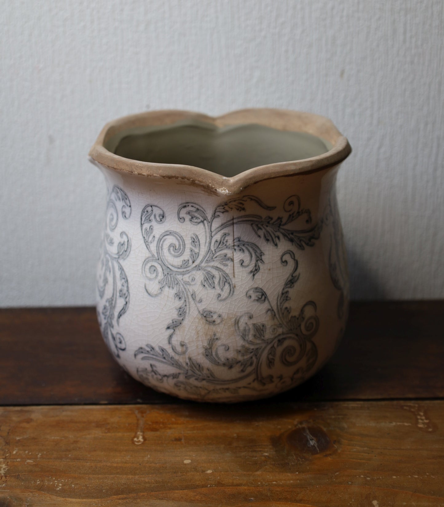 Blumentopf Grau · Keramik · Ø 15 x 14 cm · Clayre & Eef