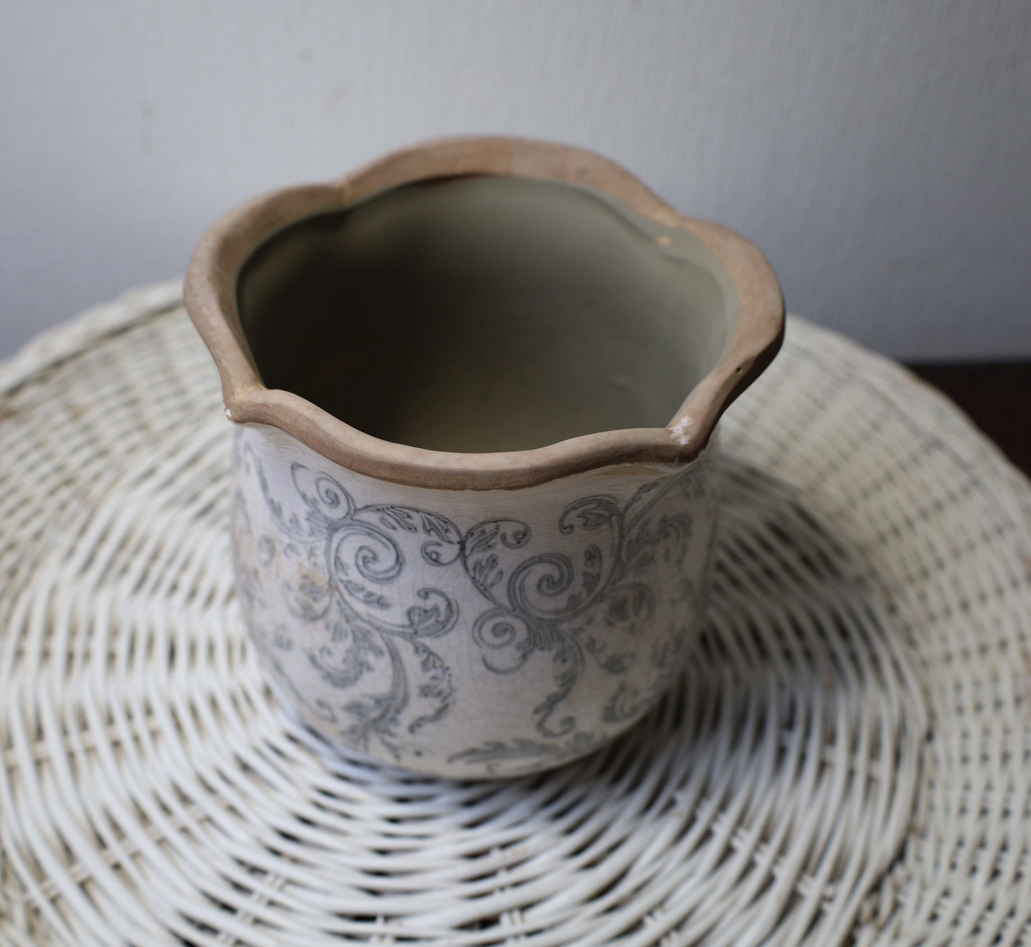 Blumentopf Grau · Keramik · Ø 15 x 14 cm · Clayre & Eef