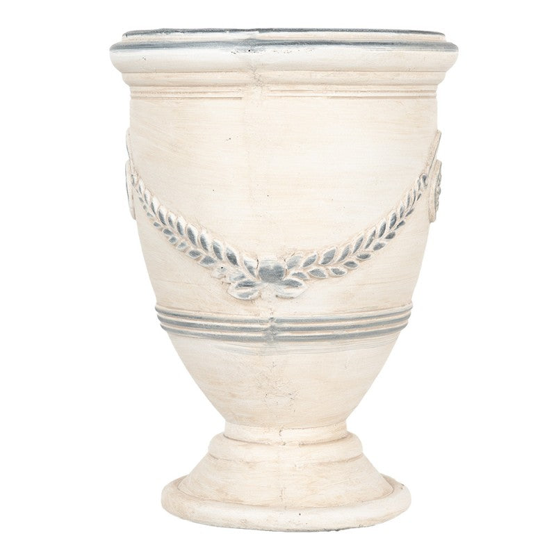 Pflanztopf Maritim Beige Grau-Blau | Shabby Chic Cottage | Magnesiumoxid | Außen {{ Shabby Chic und Landhaus Deko }} {{ www.Stein-Alt.de The cosy Cottage }}
