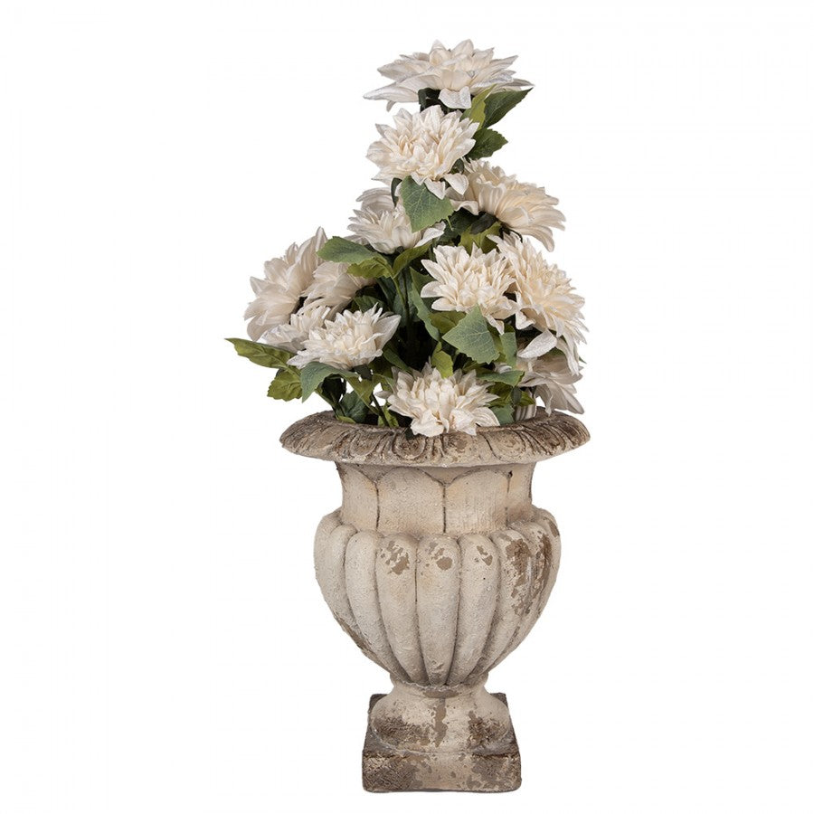 Pflanzkübel Amphore Landhausstil Beige 30cm - Wetterfest MGO