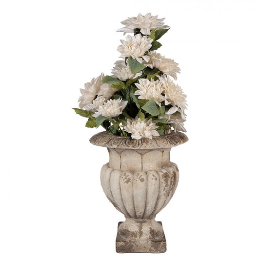 Pflanzkübel Amphore Landhausstil Beige 30cm - Wetterfest MGO