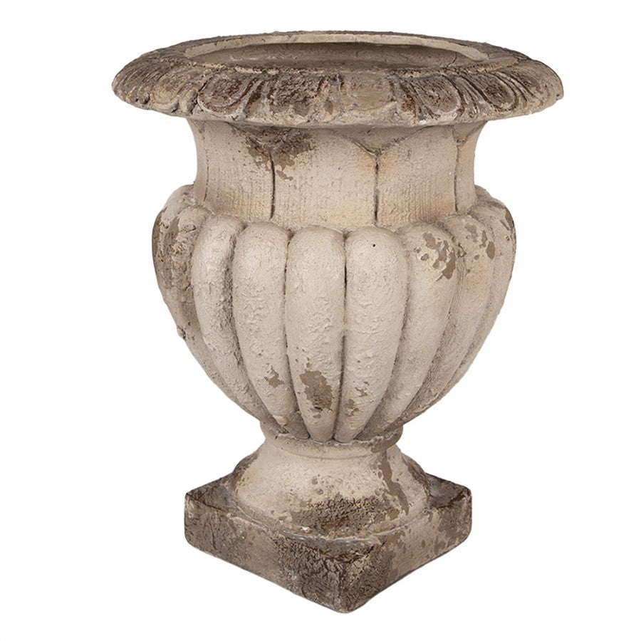 Pflanzkübel Amphore Landhausstil Beige 30cm - Wetterfest MGO