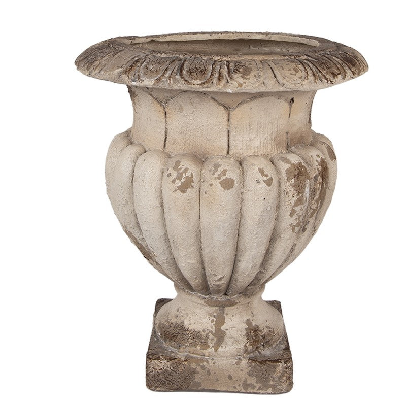 Pflanzkübel Amphore Landhausstil Beige 30cm - Wetterfest MGO