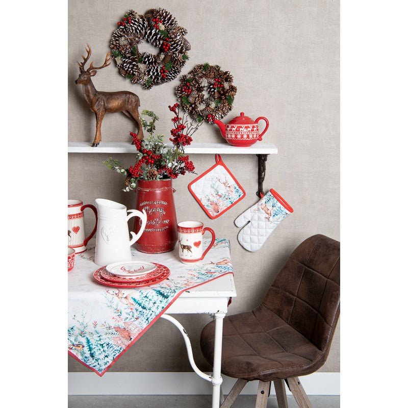 Brotkorb Hirsche im Winterwald - Clayre & Eef Landhaus-Stil {{ Shabby Chic und Landhaus Deko }} {{ www.Stein-Alt.de }}