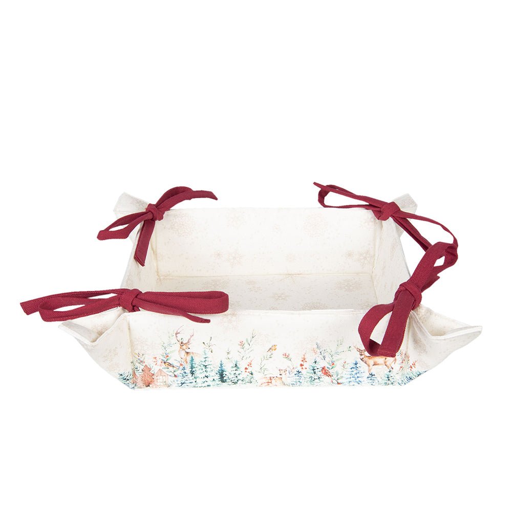 Brotkorb Hirsche im Winterwald - Clayre & Eef Landhaus-Stil {{ Shabby Chic und Landhaus Deko }} {{ www.Stein-Alt.de }}