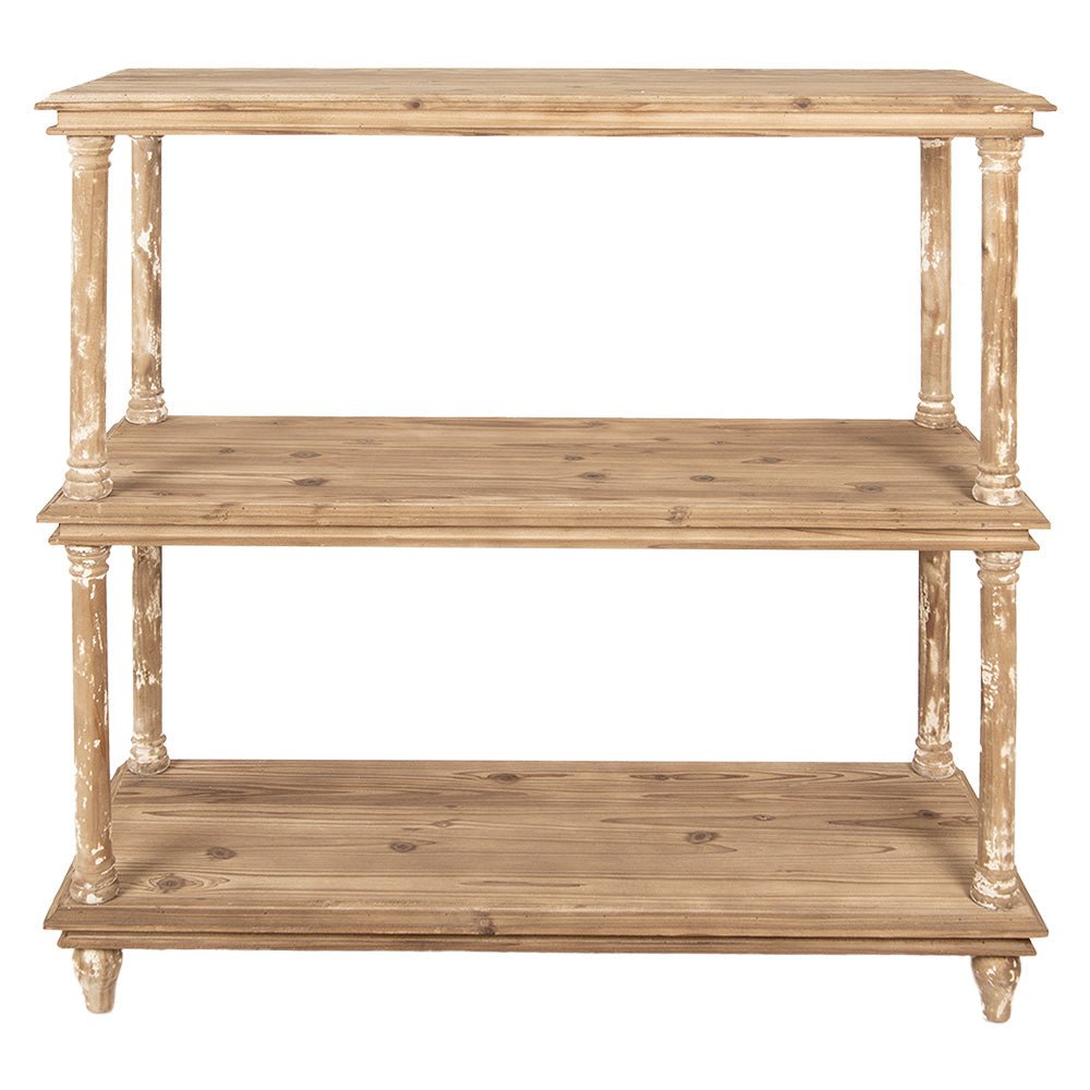 Bücherregal Holz 110x40x113 cm - Shabby Chic Fächerregal Landhausstil {{ Shabby Chic und Landhaus Deko }} {{ www.Stein-Alt.de }}
