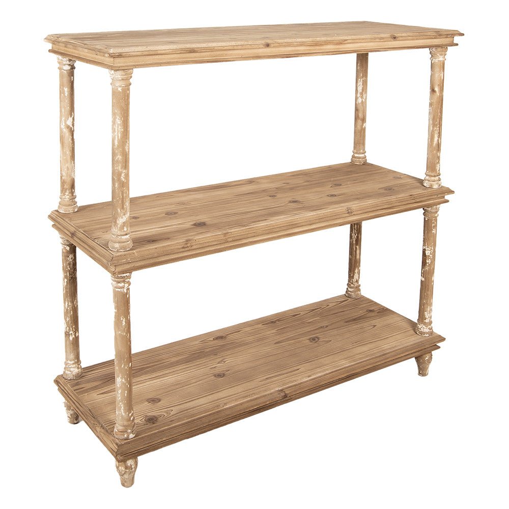 Bücherregal Holz 110x40x113 cm - Shabby Chic Fächerregal Landhausstil {{ Shabby Chic und Landhaus Deko }} {{ www.Stein-Alt.de }}
