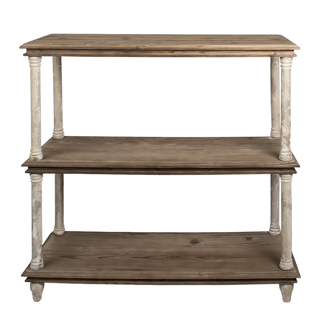 Bücherregal Holz 110x40x113 cm - Shabby Chic Fächerregal Landhausstil {{ Shabby Chic und Landhaus Deko }} {{ www.Stein-Alt.de }}