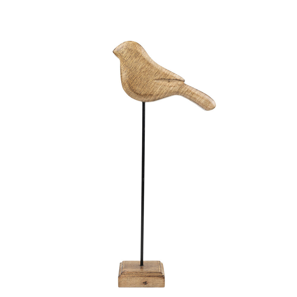 Vogel Holz Holzvogel Dekofigur Dekovogel Deko  Figur Stehend Sockel