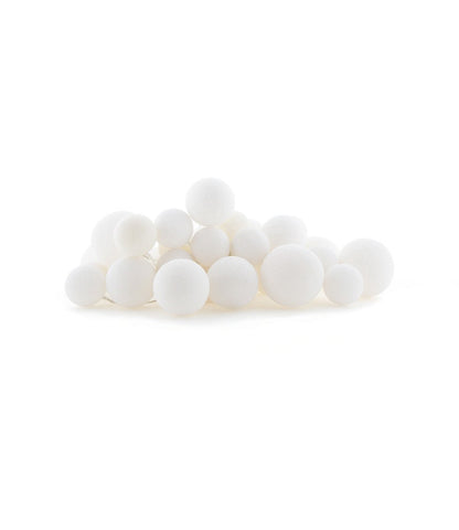 Lichterkette Cotton Ball Lichterkette Weihnachten – 20 LED Warmweiß Silber Gold Shabby Chic und Landhaus Deko bei www.Stein-Alt.de