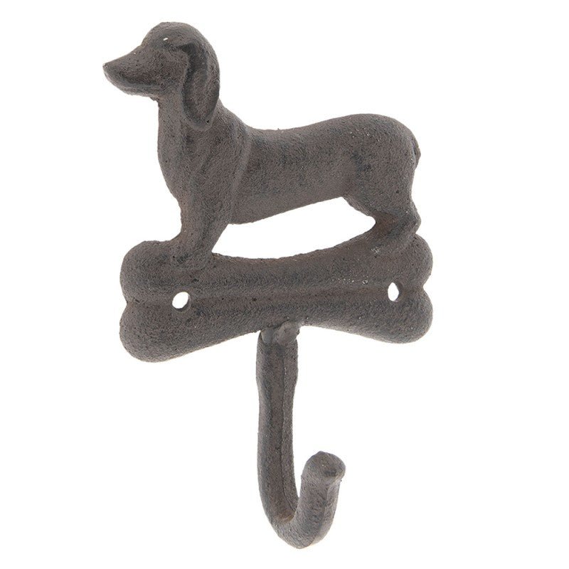 Dackel Wandhaken Gusseisen - Hundegarderobe Shabby Chic Landhausstil {{ Shabby Chic und Landhaus Deko }} {{ www.Stein-Alt.de }}