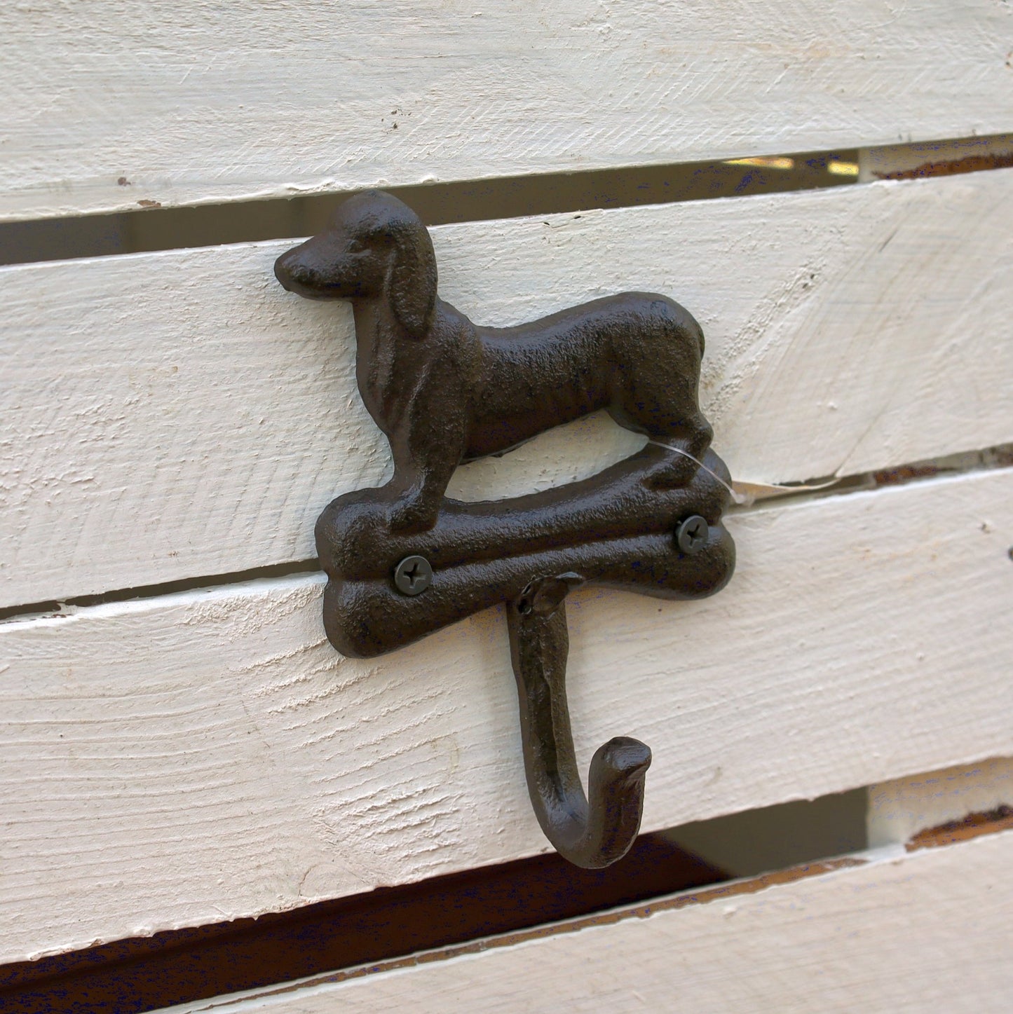Dackel Wandhaken Gusseisen - Hundegarderobe Shabby Chic Landhausstil {{ Shabby Chic und Landhaus Deko }} {{ www.Stein-Alt.de }}