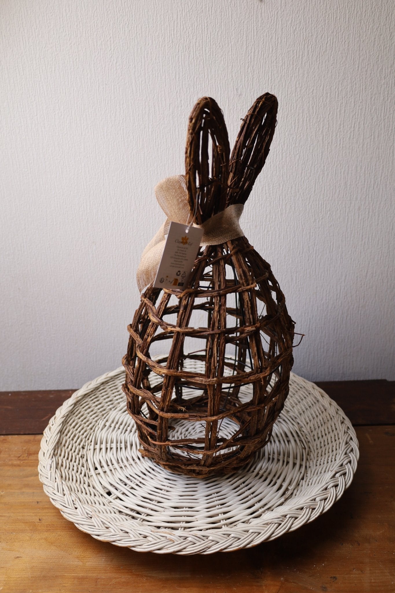 Deko Hase Ostern Braun Rattan - Osterdeko Figur Frühling Landhaus {{ Shabby Chic und Landhaus Deko }} {{ www.Stein-Alt.de }}