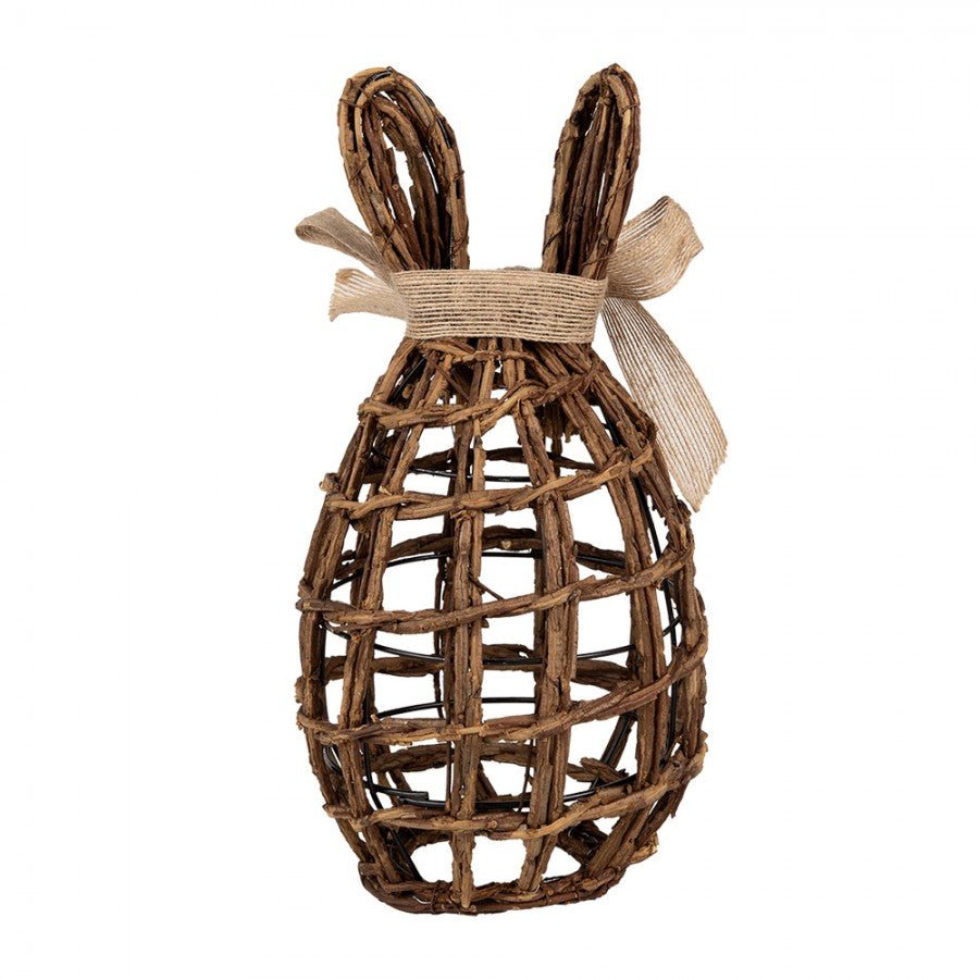Deko Hase Ostern Braun Rattan - Osterdeko Figur Frühling Landhaus {{ Shabby Chic und Landhaus Deko }} {{ www.Stein-Alt.de }}