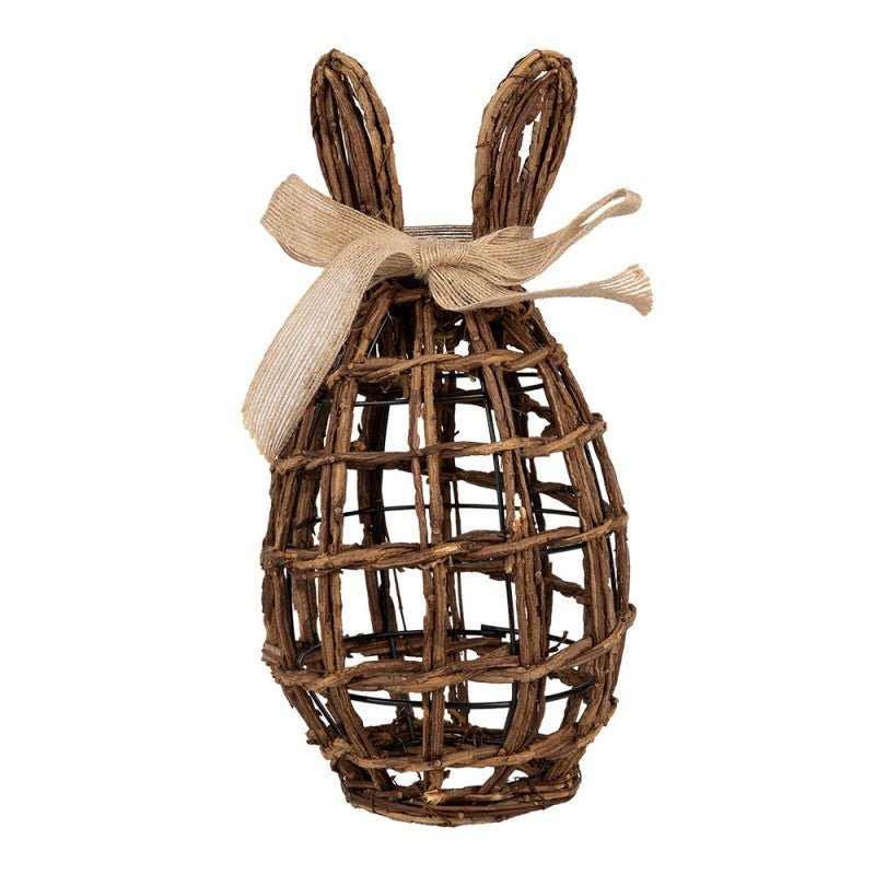 Deko Hase Ostern Braun Rattan - Osterdeko Figur Frühling Landhaus {{ Shabby Chic und Landhaus Deko }} {{ www.Stein-Alt.de }}