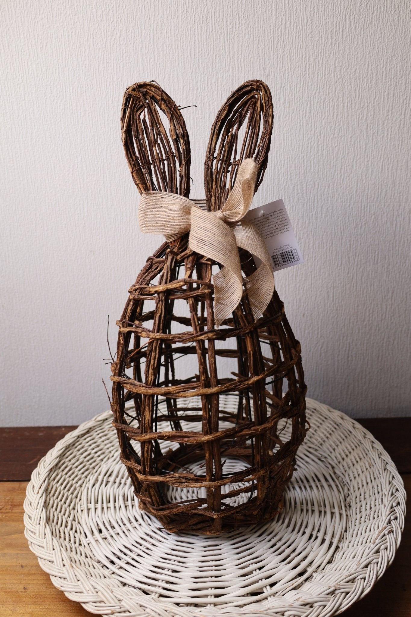 Deko Hase Ostern Braun Rattan - Osterdeko Figur Frühling Landhaus {{ Shabby Chic und Landhaus Deko }} {{ www.Stein-Alt.de }}