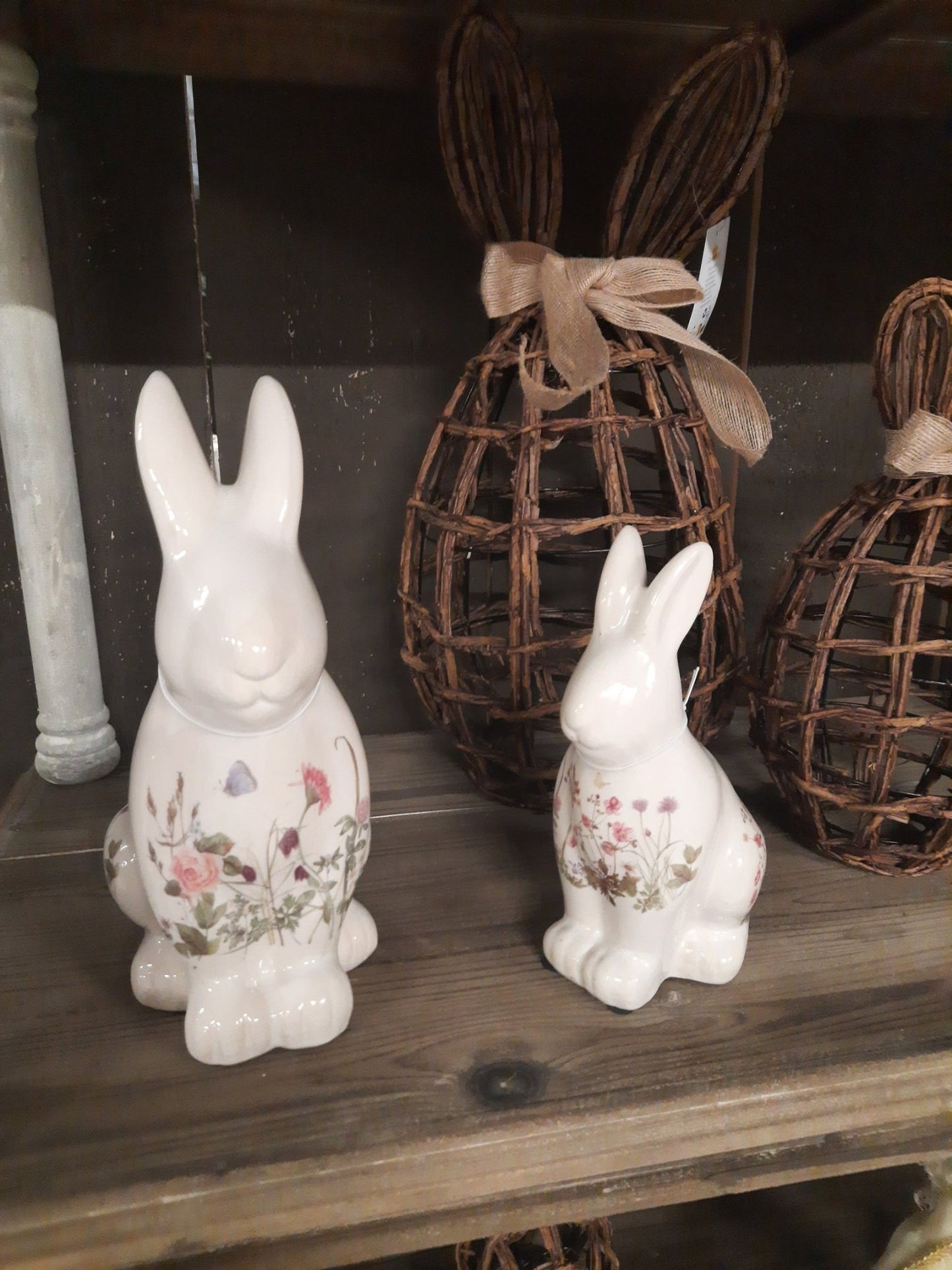 Deko Hase Ostern Braun Rattan - Osterdeko Figur Frühling Landhaus {{ Shabby Chic und Landhaus Deko }} {{ www.Stein-Alt.de }}