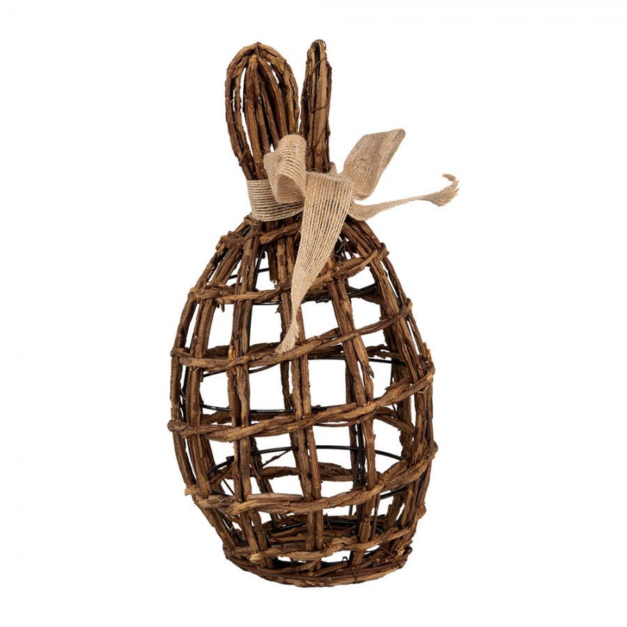 Deko Hase Ostern Braun Rattan - Osterdeko Figur Frühling Landhaus {{ Shabby Chic und Landhaus Deko }} {{ www.Stein-Alt.de }}