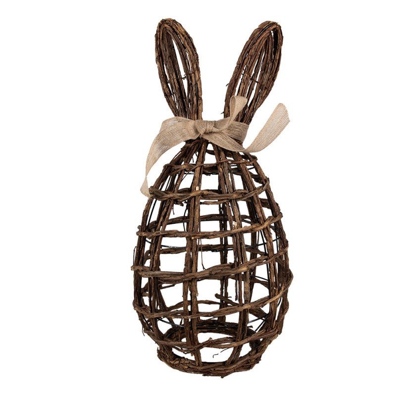 Deko Hase Ostern Braun Rattan - Osterdeko Figur Frühling Landhaus {{ Shabby Chic und Landhaus Deko }} {{ www.Stein-Alt.de }}