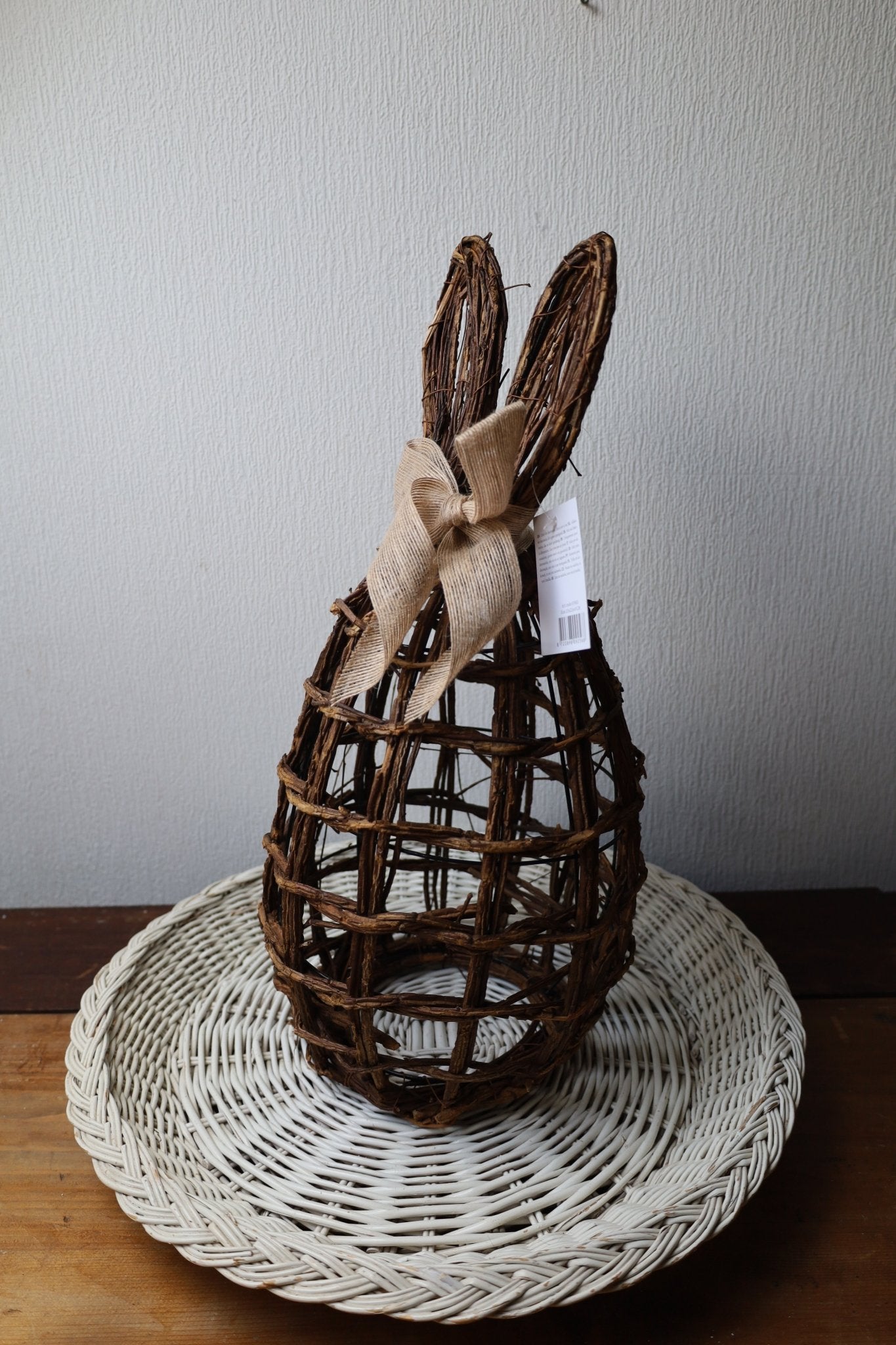 Deko Hase Ostern Braun Rattan - Osterdeko Figur Frühling Landhaus {{ Shabby Chic und Landhaus Deko }} {{ www.Stein-Alt.de }}