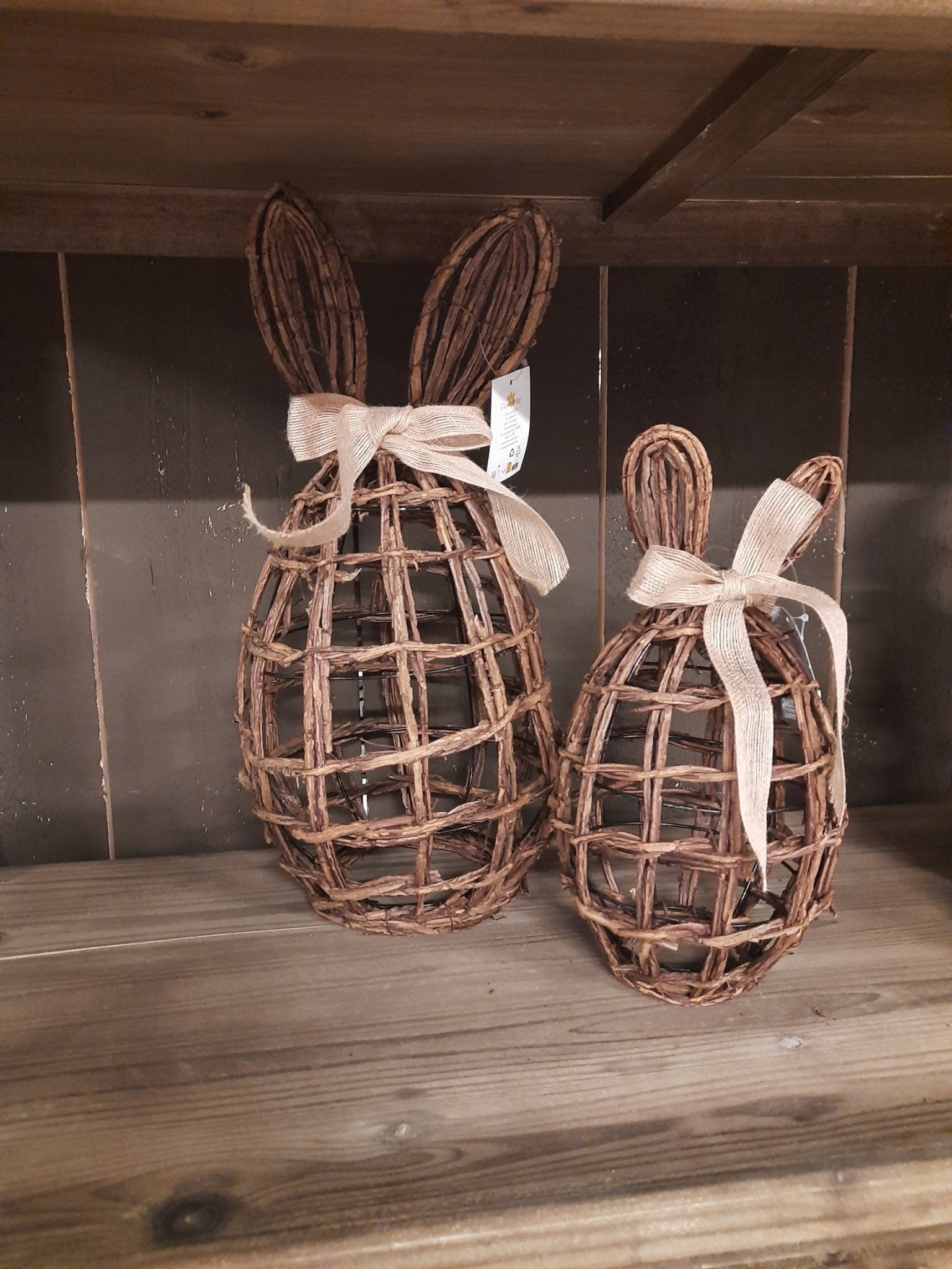 Deko Hase Ostern Braun Rattan - Osterdeko Figur Frühling Landhaus {{ Shabby Chic und Landhaus Deko }} {{ www.Stein-Alt.de }}
